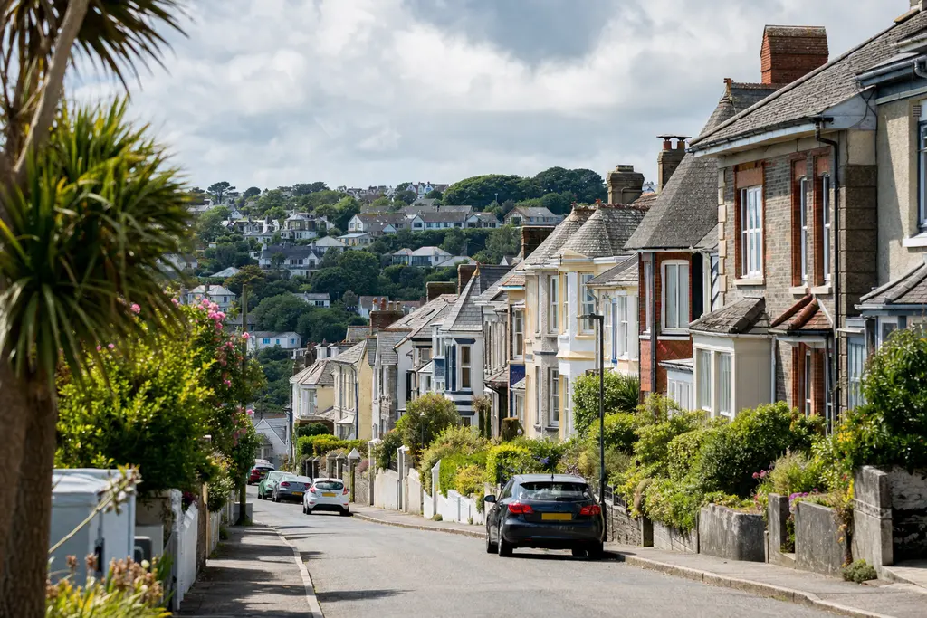 Residential streets in Cornwall