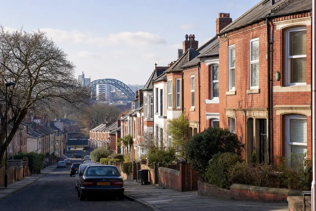 Residential streets in Newcastle upon Tyne