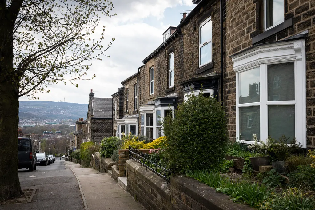 Residential streets in Sheffield